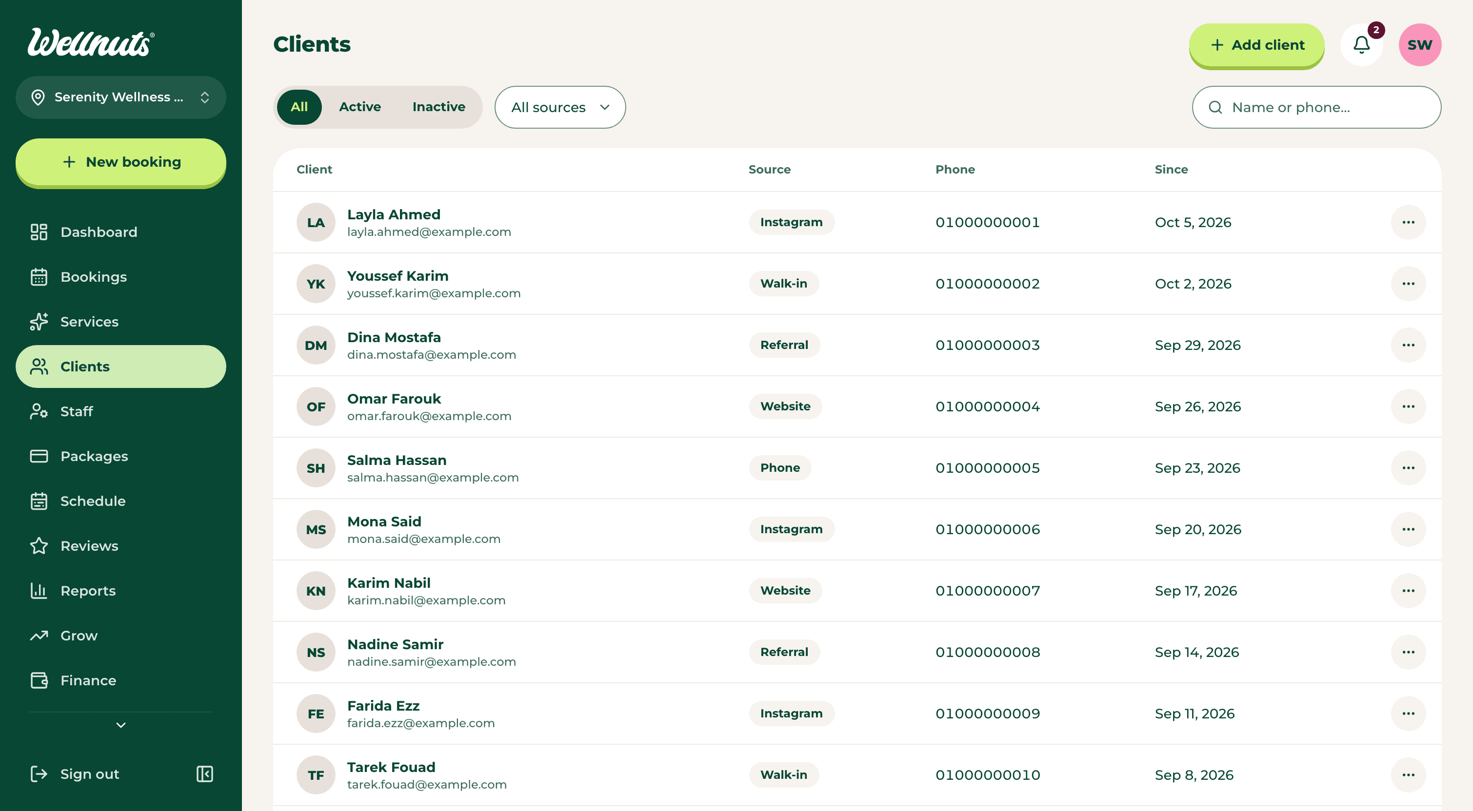 Sell 5 sessions. Track every single one.